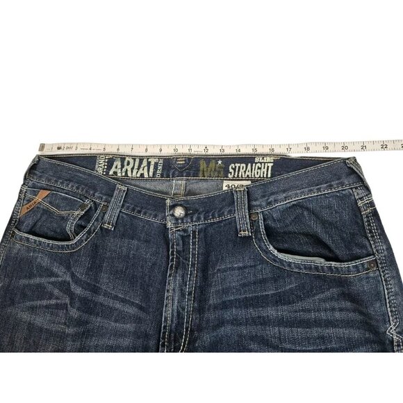 Ariat M5 Slim Straight Jeans Men's 41x34 Blue Denim - Picture 12 of 16